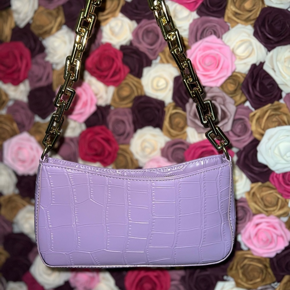 Purple chain purse